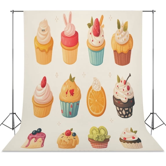 Cartoon Cake Backdrop Background for Photography Photo Booth Backdrop ...