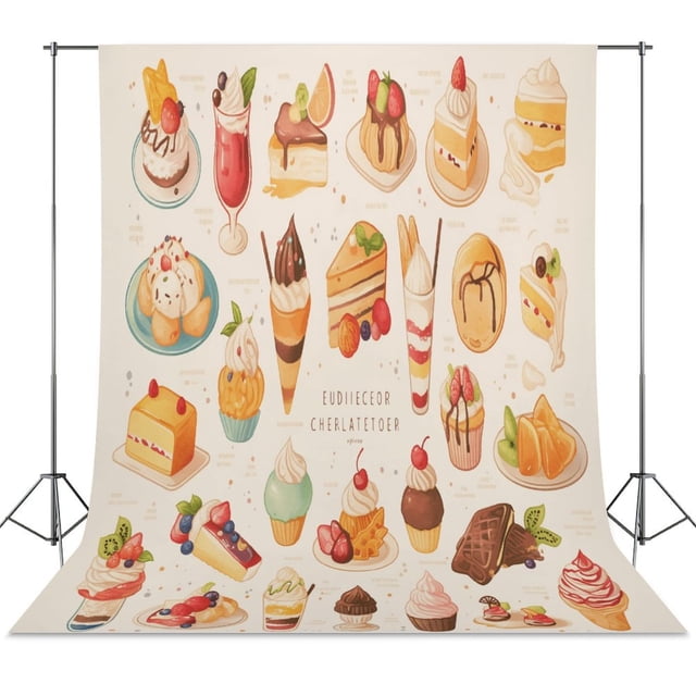 Cartoon Cake Backdrop Background for Photography Photo Booth Backdrop ...