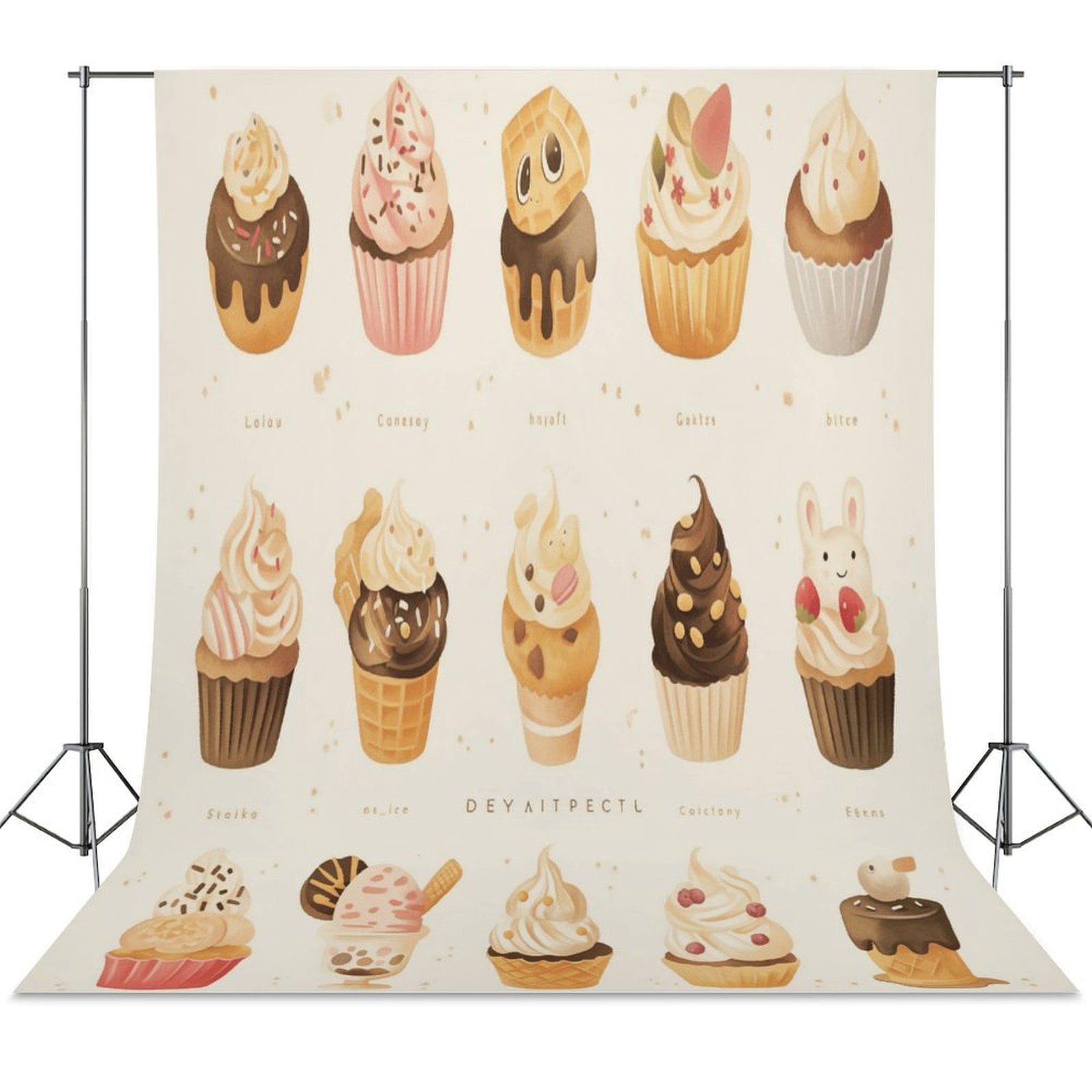 Cartoon Cake Backdrop Background for Photography Photo Booth Backdrop ...