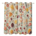 thumbnail image 1 of Cartoon Cake Curtains Aesthetic Envrionmental Friendly Picture, Living Room Bedroom Window Drapes 2 Panel Set, 1 of 5