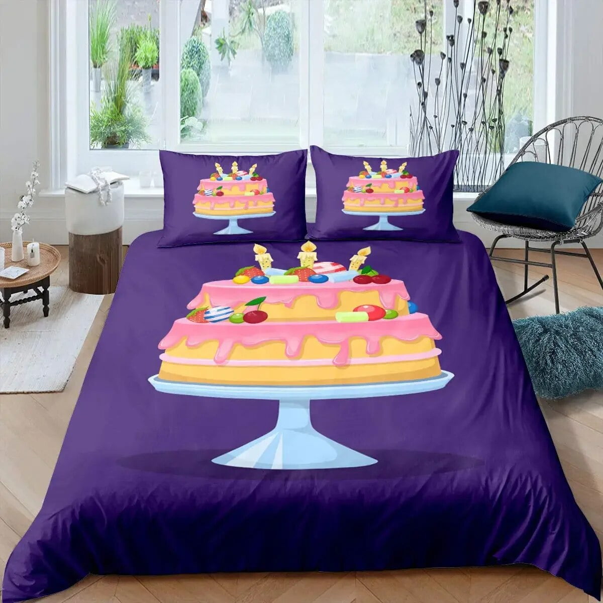 Cartoon Cake Duvet Cover Dessert Cupcake Ice Cream Bedding Set Child cartoon-cake-duvet-cover-dessert-cupcake-ice-cream-bedding-set-child