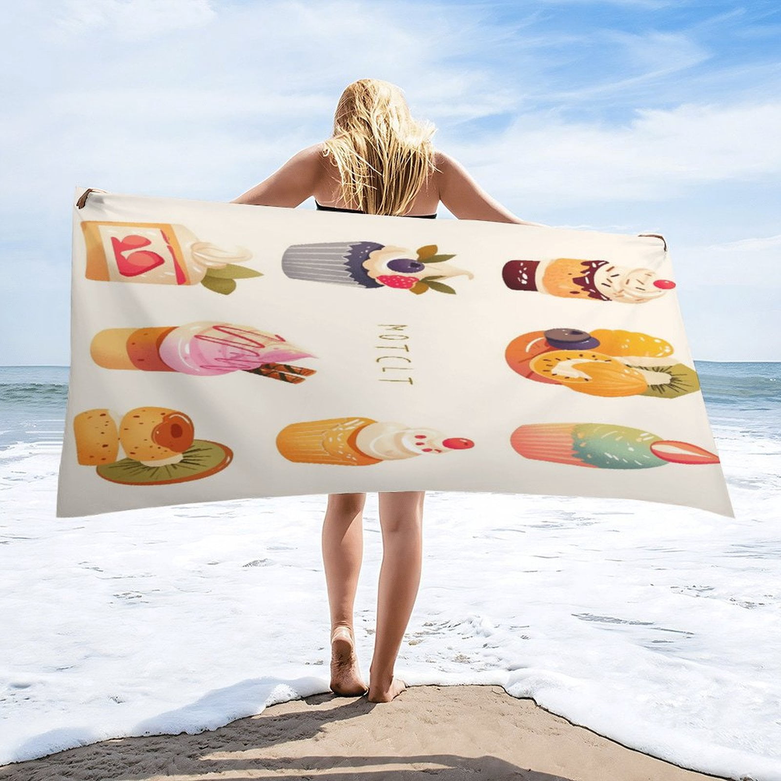 Dhakalrlde Motorcycle Theme Beach Towel - Sand-Free Microfiber, 31x51 Inches, Quick Dry