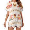 thumbnail image 1 of Cartoon Cake Pajama Set for Women 2 Piece Sleepwear Loungewear Short Sleeve, 1 of 7