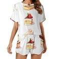 thumbnail image 1 of Cartoon Cake Pajamas Set Womens Loungewear Sleepwear 2 Piece PJ Sets, 1 of 7
