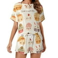 thumbnail image 1 of Cartoon Cake Print Women'S Pajamas Set Summer Sleepwear Sets 2 Piece Lounge Set, 1 of 7