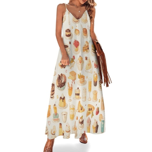 Cartoon Cake Sleeveless Dress Women's Luxury Party Dress Birthday Dresses for Women