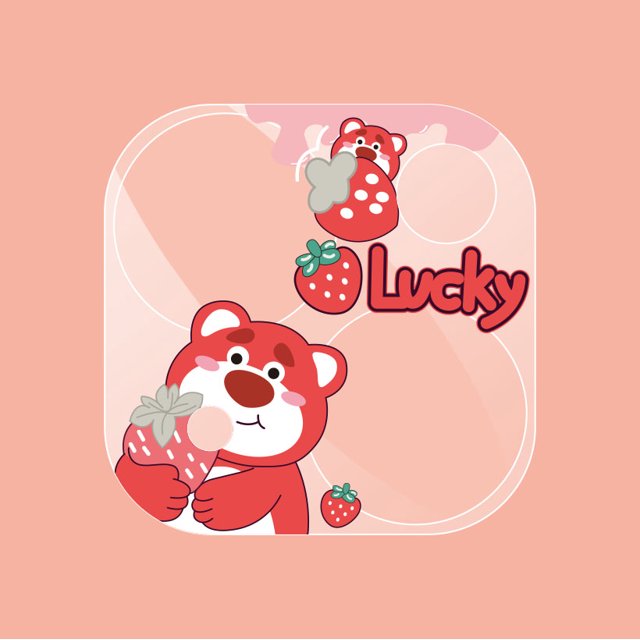 Cartoon Camera Lens Protector Glass Screen Protector for IPhone 15 Pro