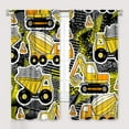 thumbnail image 1 of Cartoon Car Kids Curtains, Boys Construction Vehicles Trucks Window Treatments for Children Bedroom Nursery, Cartoon Transportation Car Pattern Drapes 2 Panel Sets,55x63 Inch, 1 of 6