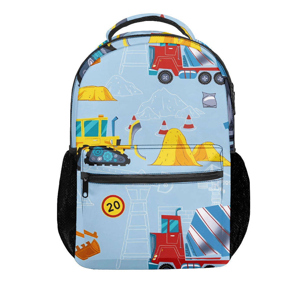 Cartoon Car Print Backpacks for School Backpack Teenage Students ...