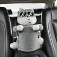 thumbnail image 1 of Cartoon Car Trash Can Tissue Box - Armrest Box Mounted Storage Organizer, Soft Plush 2-in-1 Garbage Container with Adjustable Straps for Auto, 1 of 6