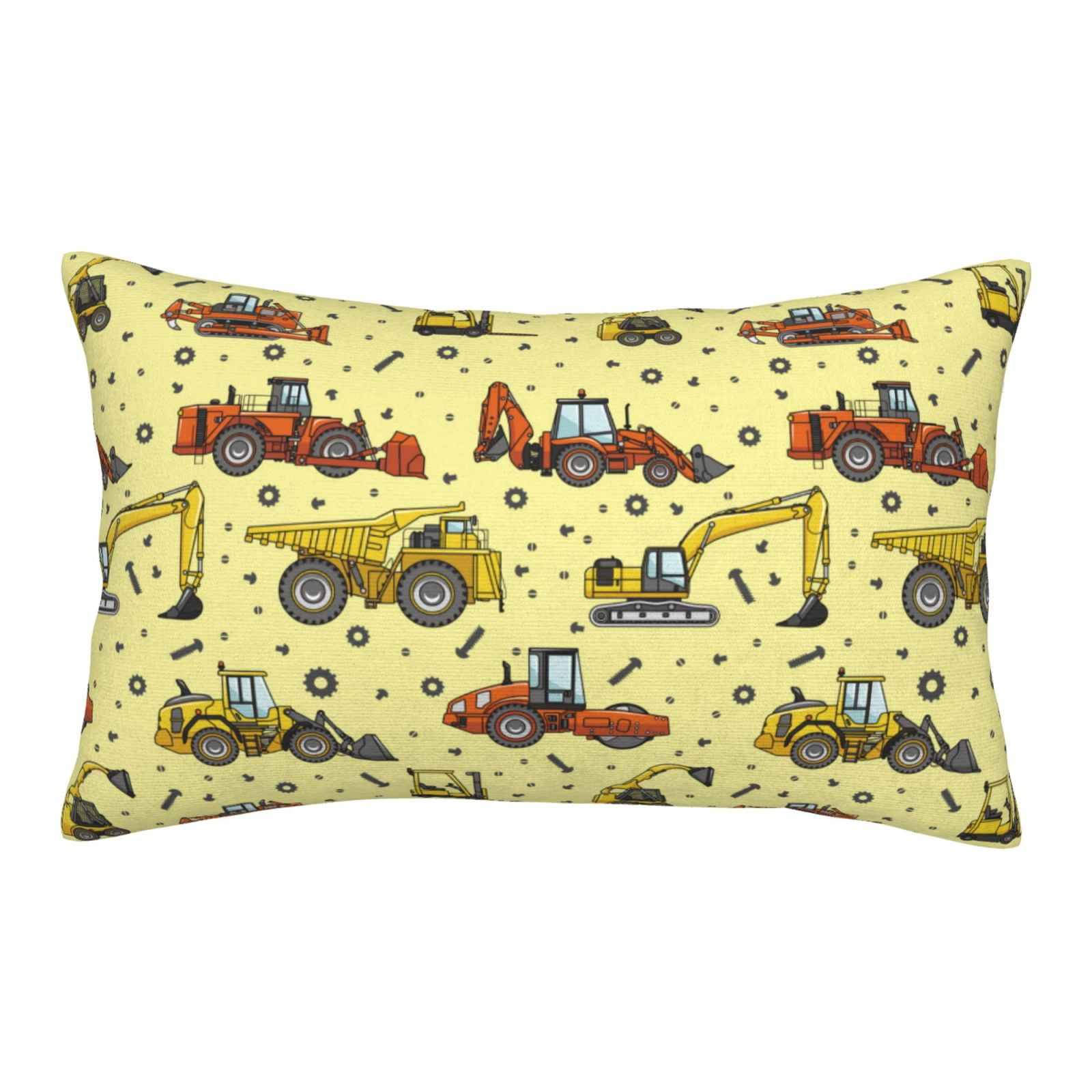 Cartoon Car Yellow Queen Pillow Cases Microfiber Pillowcases 20x30