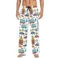 Cartoon Car and Building joogoo Men's Pajama Pants Cotton Long