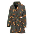 thumbnail image 1 of Cartoon Carrot Pattern Women Bathrobe One Size Univeral Fits, Carrot Farming Planter Fashion Lightweight Plush Fleece Long Robe For Women, 1 of 3