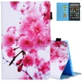 thumbnail image 1 of Cartoon Case for Fire HD 8 (8th Generation 2018 /7th Generation 2017 /6th Generation 2016 Release), Fold Stand Magnetic Leather Protector Wallet Flip Case with Auto Sleep Wake, Pink Cherry Blossom, 1 of 8