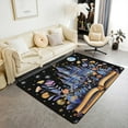 thumbnail image 1 of Cartoon Castle Area Rug ,Retro Groovy Daisy Flowers Starry Moon Kids Adults Rugs For Bedroom Playroom Bedside,Princess Magical Book Fairy Tale Indoor Rug For Home Decor 5x7ft, 1 of 6