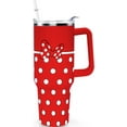 thumbnail image 1 of Cartoon Castle Tumbler 40 Oz With Lid and Straw Stainless Steel Insulated with Handle Blue Firework Travel Coffee Mug - Birthday,Christmas Gift, 1 of 6