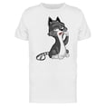 thumbnail image 1 of Cartoon Cat Asking For Food Tee Men's -Image by Shutterstock, 1 of 2
