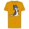 thumbnail image 1 of Cartoon Cat Asking For Food Tee Men's -Image by Shutterstock, 1 of 2