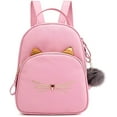 thumbnail image 1 of Cartoon Cat Backpack New Trend Japanese and Korean PU Simple and Cute Casual Women's Bag  Plush Ball Backpack, 1 of 7