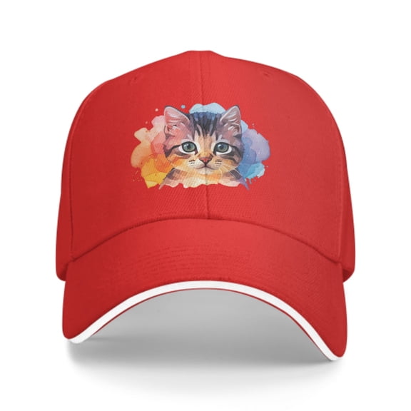 Cartoon Cat Baseball Caps for Men Women Fashion Summer Casquette Adjustable Casual Trucker Hats for Outdoor Activities
