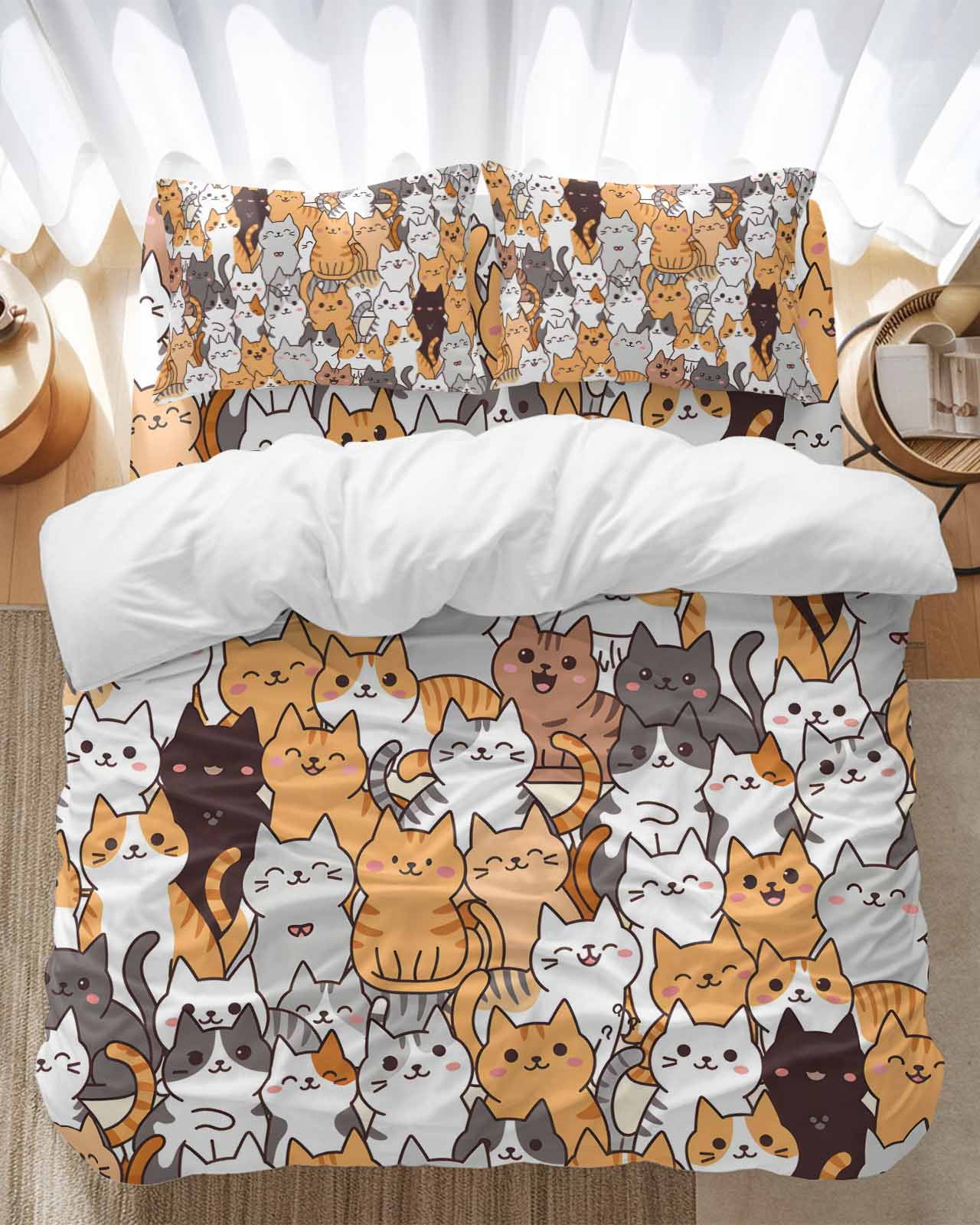 Lovely Cartoon Cat Bedding Sets