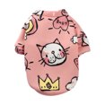 Cartoon Cat Clothes Small Dogs Sweater Fleece Cat Hoodies Winter Dog