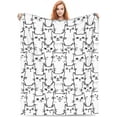 thumbnail image 1 of Cartoon Cat Doodle Blanket Animals Pet Pattern Valentine Day Gifts for Cat Lovers Girls Women Soft Warm Lightweight Flannel Throw Blankets for Bed Sofa Home Decor 60"X50", 1 of 6