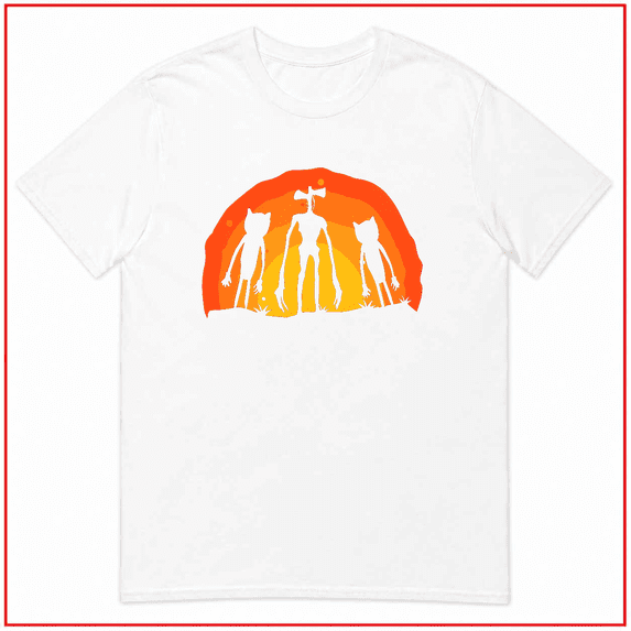 Cartoon Cat Era And Siren Head Costume For Kids Unisex T-Shirt V12739 Size S- 5XL