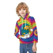 QNIOACN Cartoon Cat Garfield Unisex Children's Hoodie For Kids Boys Girls Youth Pullover Hooded Sweatshirts Jackets Novelty Long Sleeve Hoodie With Pocket