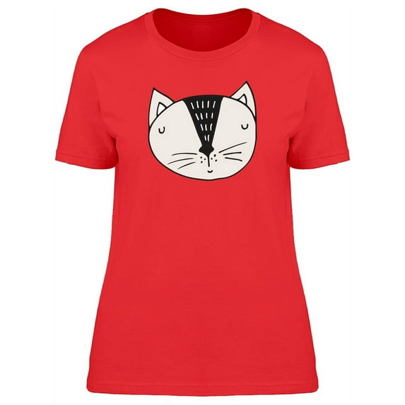 Cartoon Cat Head Tee Women's -Image by Shutterstock