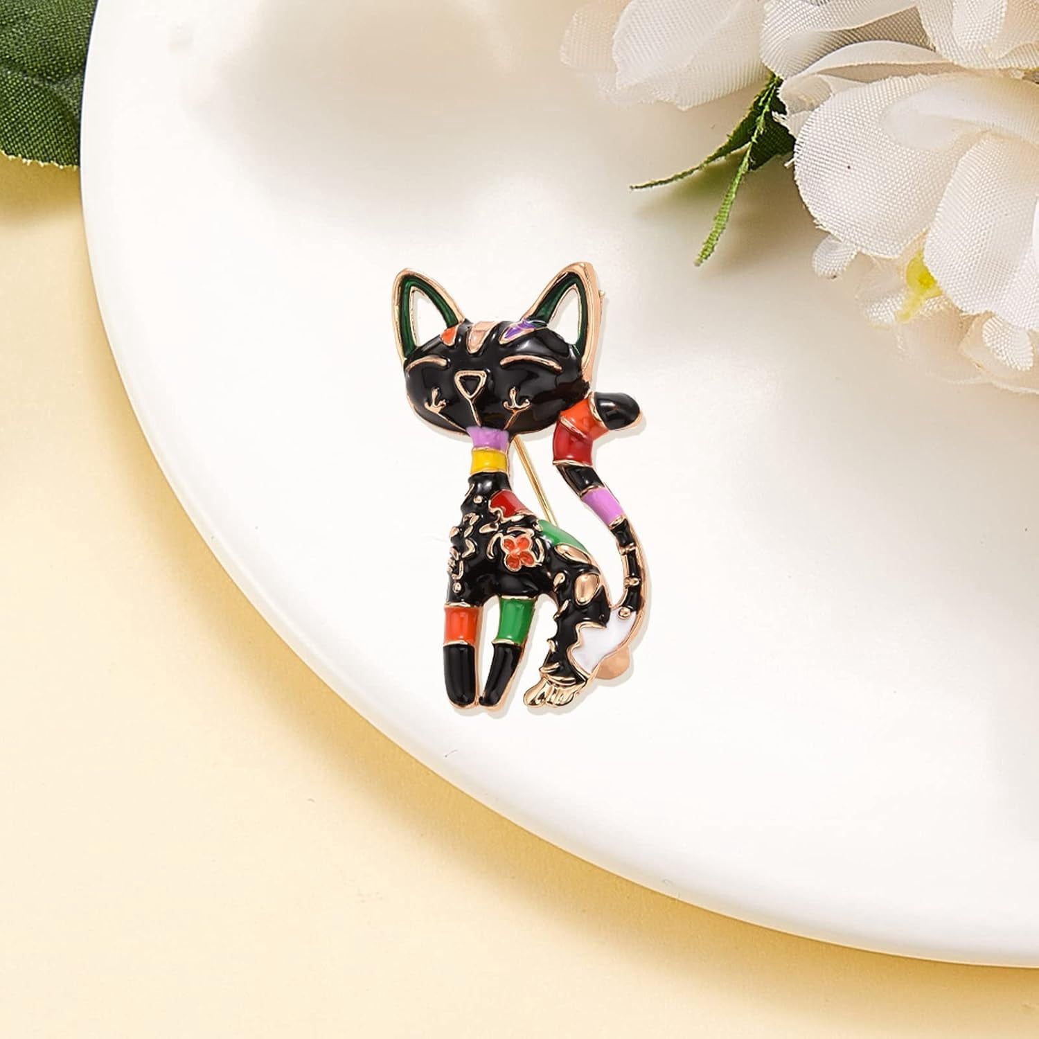 Cartoon Cat Pins,Cute Animal Enamel Brooches Lapel Pins Badge For ...