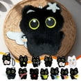 thumbnail image 1 of Cartoon Cat Plush Keychain - Ideal for Christmas & Valentine's Day Gifting/Decor, Big-eyed White Pendant Toy Doll, Hanging Ornament for Keys, Bags & Home Decor, Cute Soft Keyring, 3.15in, J, 1 of 6
