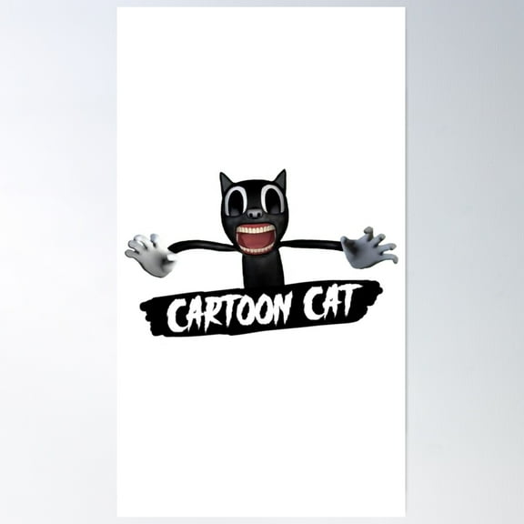 Cartoon Cat Poster Wall Art, Modern Wall Decor For Living Room Bedroom, 8x12 UNFRAMED