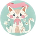 thumbnail image 1 of Cartoon Cat Round Area Rug Non-Slip Floor Mats Polyester Throw Rugs Floor Carpet for Door Entryway Bedrooms Living Room Decor, 27.6 X 27.6 Inches, 1 of 6