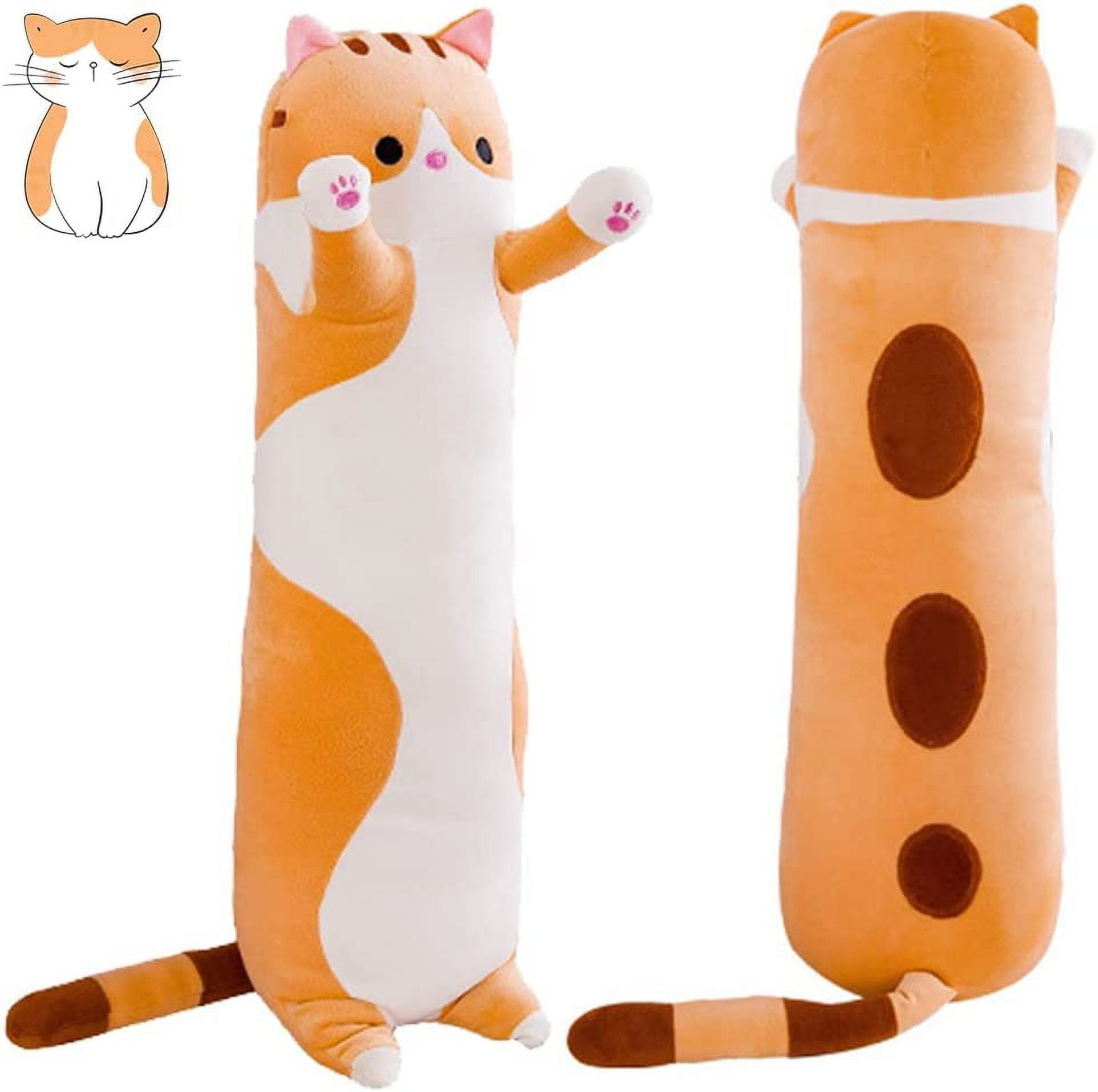 Cartoon Cat Plush Throw Pillow - 35 Inch Long Animal Neck Pillow Soft Plush Toy