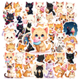 thumbnail image 1 of Cartoon Cat Stickers, Waterproof Cat Sticker for Water Bottle Laptop Phone Cases Planner Skateboard Luggage Helmet Party Favor Decor, Ideal for Adults Teens Teacher Rewards, 1 of 9