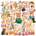 thumbnail image 1 of Cartoon Cat Theme Stickers, Waterproof Cat Theme Sticker for Water Bottle Laptop Phone Cases Planner Skateboard Luggage Helmet Party Favor Decor, Ideal for Adults Teens Teacher Rewards, 1 of 9