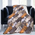 thumbnail image 1 of Cartoon Cat Throw Blanket Soft Fleece Blankets Plush Comfy Microfiber Throws Decor for Home Bed Couch Living Room Sofa Cozy Warm Gifts for Women Boys Girls 50" X 60" Lightweight, 1 of 6