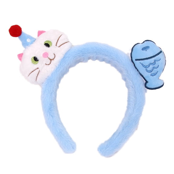 Cartoon Cats Fish Hairband For Kids Adjustable Headbands Comfortable Polyester Fiber Daily Use Accessories