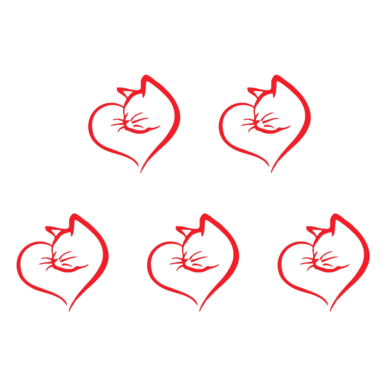 Cat Shape Sticker Cartoon Cats Shape Reflective Safety Decal Adhesive Car Window Sticker ...