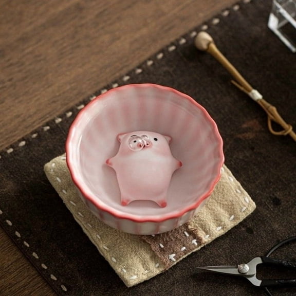 Cartoon Ceramic Tea Cup Little Pig Spit Under Bottom Funny Teacup Procelain Water Cups Mug