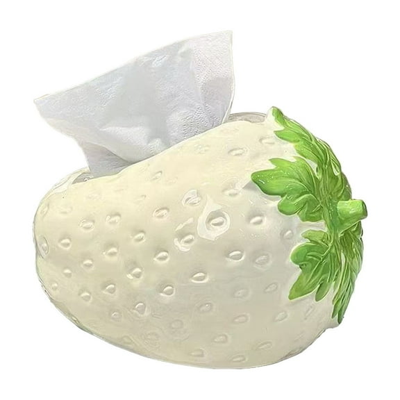 Cartoon Ceramic Tissue Box Cover Cute Strawberry Tissue Box Holder Creative Facial Napkin Tissue Holder Case Organizer