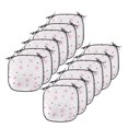 thumbnail image 1 of Cartoon Chair Seating Cushion Set of 12, Pattern with Flowers Simple Classic Art Springtime Garden Cheerful, Seat Pads for Office with Anti-slip Backing, 16"x16", Magenta Fuchsia White, by Ambesonne, 1 of 7