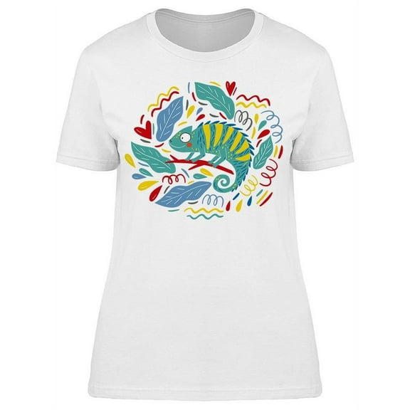 Cartoon Chameleon T-Shirt Women -Image by Shutterstock, Female x-Large