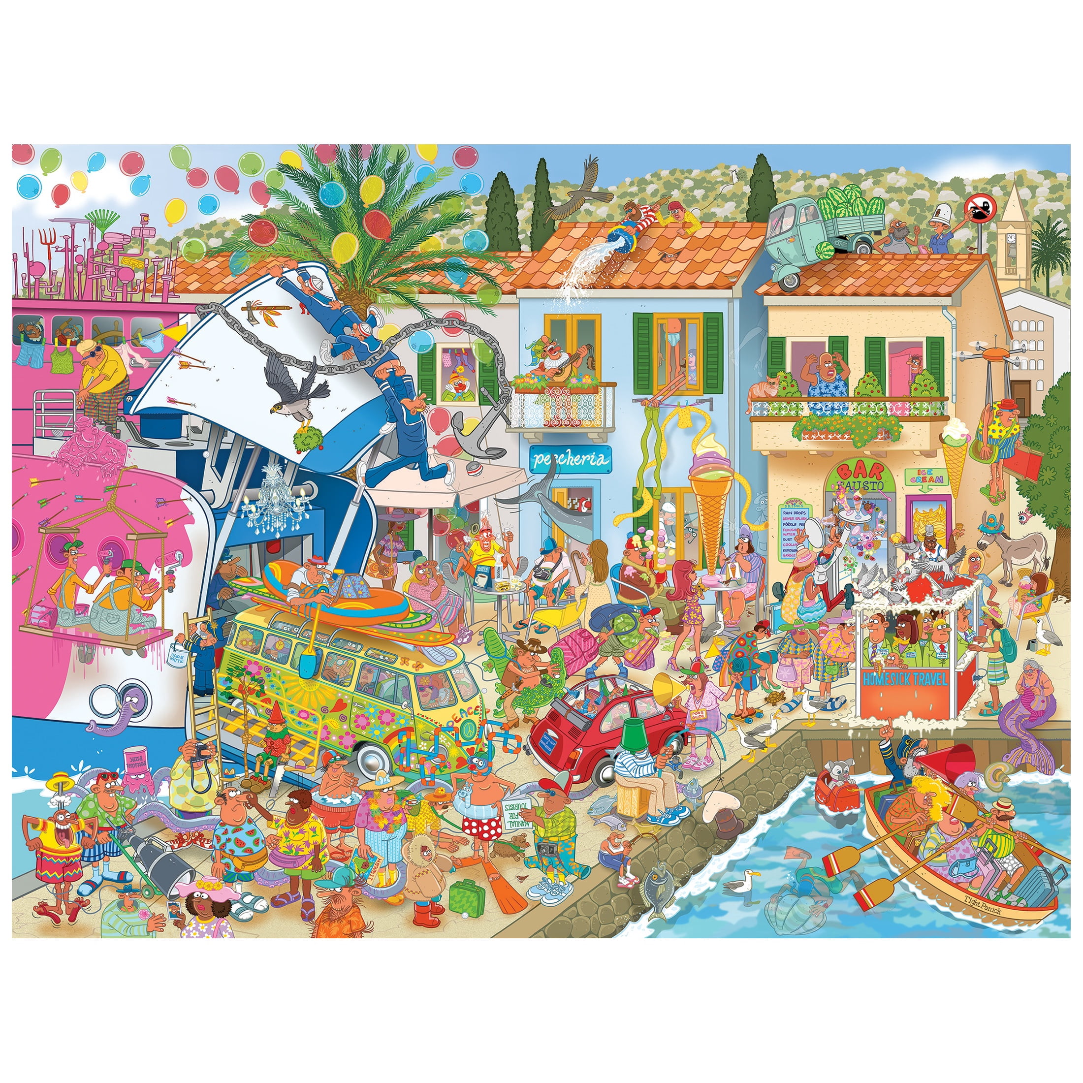 Cartoon Chaos 500pc - HARBOR HILARITY