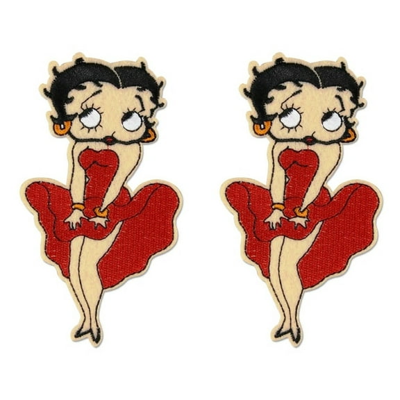 Cartoon Character Betty Boop 4 Inch Tall Iron on Set of 2 Patch