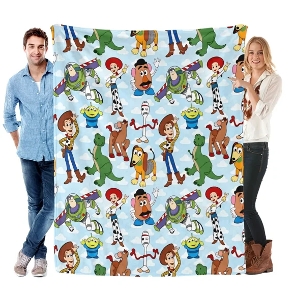 Cartoon Character Character Blanket, Cartoon Buzz Lightyear Soft Comfortable Blanket for Nap, Bed, Car and Outdoors