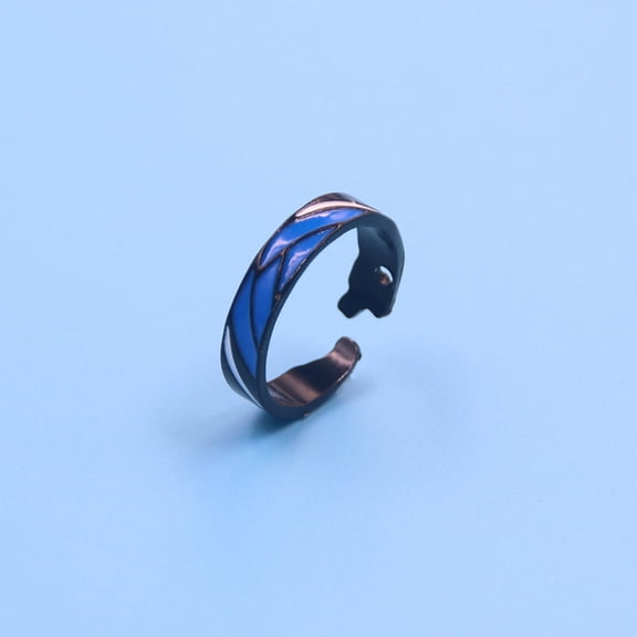 Cartoon Character Unisex Alloy Ring: Breath Of Righteousness And Courage Design, Non-Inlaid Metal Fashion Ring