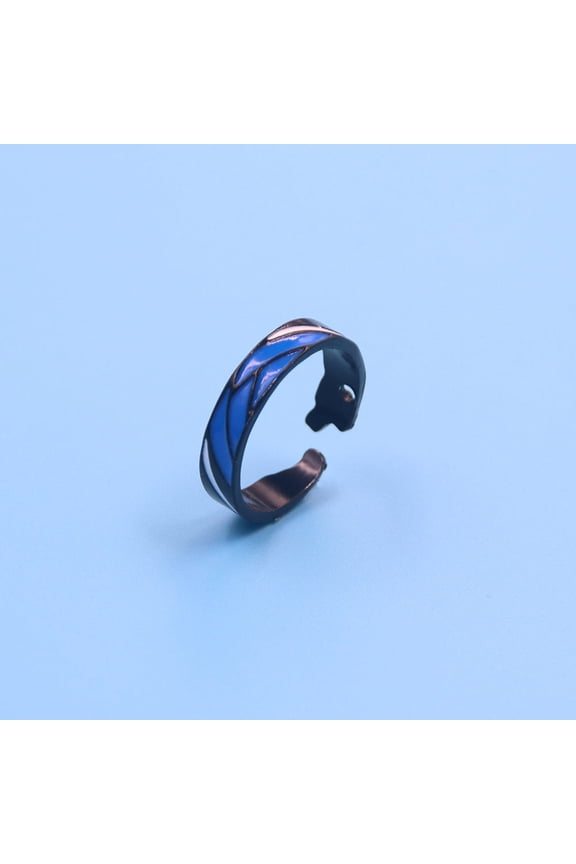 Cartoon Character Unisex Alloy Ring: Breath Of Righteousness And Courage Design, Non-Inlaid Metal Fashion Ring