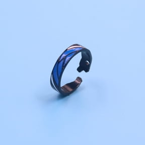 Cartoon Character Unisex Alloy Ring: Breath Of Righteousness And Courage Design, Non-Inlaid Metal Fashion Ring